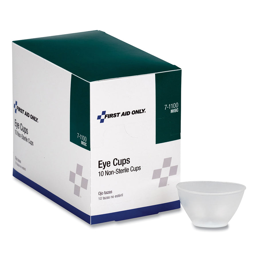 First Aid Only 7-110 Eye Cup, Sterile, 0.75 fl oz, Plastic, 10 per Box