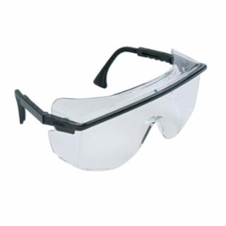 UVEX by PIP S2500 Astrospec® OTG 3001 Eyewear, Clear Lens, Anti-Scratch, Hard Coat, Black Frame