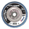 Weiler 31314 Wolverine® Abrasive Flap Disc, 4.5 in dia, 40 Grit, 5/8 Arbor, 13000 RPM, Alum Back
