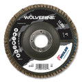 Weiler 31357 Wolverine® Abrasive Flap Disc, 5 in dia x 7/8 in Arbor, 60 Grit, Angled, Phenolic Back