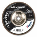 Weiler 31370 Wolverine® Abrasive Flap Disc, 7 in dia x 5/8 in-11 Arbor UNC, 80 Grit, 8600 RPM, Phenolic