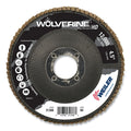 Weiler 31388 Wolverine® Abrasive Flap Disc, High Density, 4-1/2 in dia x 7/8 in Arbor, 60 Grit, Flat