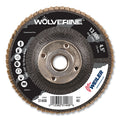 Weiler 31408 Wolverine® Abrasive Flap Disc, 4-1/2 dia, Flat, Phenolic Backing, 40 Grit (Pack of 10 EA)