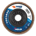 Weiler 50002 Trimmable Tiger Flap Discs, 4 1/2 in, 40 Grit, 7/8 in Arbor, 13,000 rpm