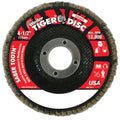 Weiler 50102 Saber Tooth Ceramic Flap Discs, 4 1/2 in, 60 Grit, 7/8 in Arbor, 13,000 rpm