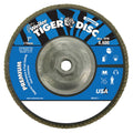 Weiler 50543 Tiger® Disc Angled Style Flap Disc, 7 in dia, 40 Grit, 5/8 in-11, 8600 rpm, Type 29