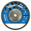 Weiler 50544 Tiger® Disc Angled Style Flap Disc, 7 in dia, 60 Grit, 5/8 in-11, 8600 rpm, Type 29