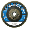 Weiler 50810 Tiger® Big Cat® High Density Flap Disc, 4-1/2 in dia, 80 Grit, 5/8 in-11, 12000 RPM, Type 27