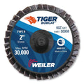 Weiler 50958 Bobcat™ Mini Abrasive Flap Disc, 2 in, Flat, (Ty27), Type R Mount, 60Z (Pack of 10 EA)
