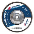 Weiler 51142 Tiger Paw Coated Abrasive Flap Discs, 7", 60 Grit, 5/8 Arbor, Phenolic Back (Pack of 10 EA)