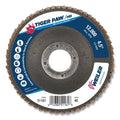Weiler 51161 Tiger Paw™ Super High Density Flap Disc, 4-1/2 in dia, 40 Grit, 7/8 in Arbor, 12000 RPM (Pack of 10 EA)