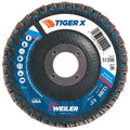 Weiler 51200 Tiger® X Flap Disc, 4 1/2 in Angled, 36 Grit, 7/8 in Arbor (Pack of 10 EA)