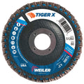 Weiler 51202 Tiger® X Flap Disc, 4-1/2 in Angled, 60 Grit, 7/8 in Arbor (Pack of 10 EA)
