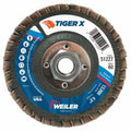 Weiler 51227 Tiger® X Flap Disc, 4-1/2 in Flat, 60 Grit, 5/8 in - 11 Arbor (Pack of 10 EA)
