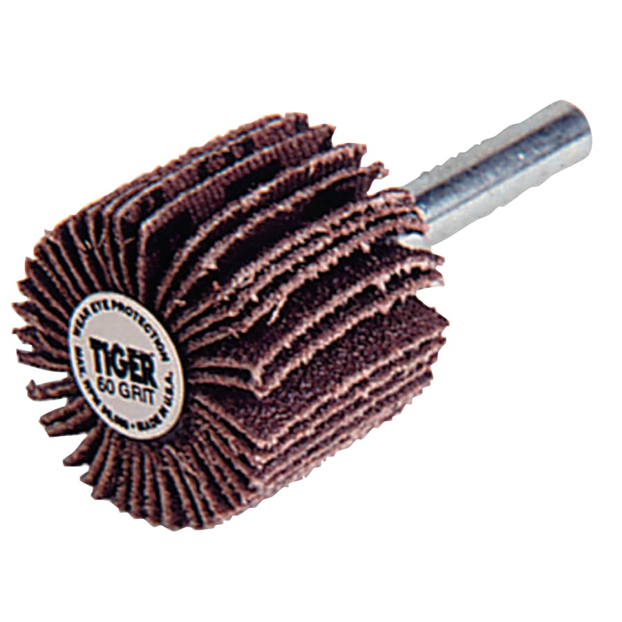 Weiler 52487 Tiger Mounted Flap Wheels, 2 1/2 in, 80 Grit, 23000 rpm (Pack of 10 EA)