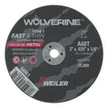Weiler 56061 Wolverine Die Grinder Cut-Off Wheel, 3 in x 0.035 in, 1/4 in AH, 60 Grit