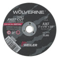 Weiler 56068 Wolverine Die Grinder Cut-Off Wheel, 3 in x 1/16 in, 3/8 in AH, 36 Grit