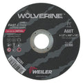 Weiler 56281 Wolverine® Angle Grinder Cut-Off Wheel, Type 1, AO, 4-1/2 in dia x 7/8 in AH x 0.045 in Thick, 60T, 1 EA/EA
