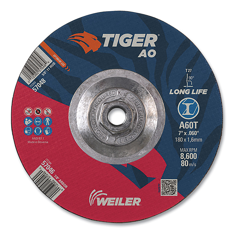 Weiler 804-57048 Tiger AO Cut-Off Wheel 7 in Type 27