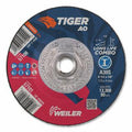 Weiler 57100 Tiger® AO Type 27 Cut/Grind Combo Wheel, 4-1/2 in dia x 1/8 in Thick, 5/8 in-11 dia Arbor, A30S (Pack of 10 EA)