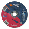 Weiler 57109 Tiger AO Type 27 Cut/Grind Combo Wheel, 6 in x 1/8 in, 7/8 in Arbor, A30S