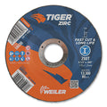 Weiler 58020 Tiger Zirc Cutting Wheel, 4-1/2 in x 0.045 in, 7/8 in Arbor, Type 27 (Pack of 25 EA)