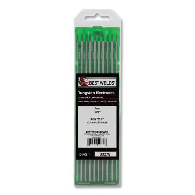 Best Welds 3327G Pure TIG Tungsten Electrode, 3/32 in x 7 in (10 Pack)