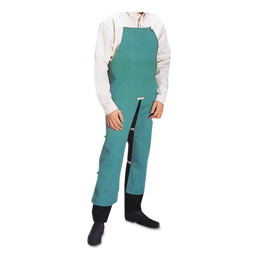 Best Welds CA-300-S Cotton Sateen Split Leg Bib Apron, 24 in x 36 in, Cotton Sateen, Visual Green