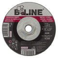 B-Line Abrasives 41247T Depressed Center Grinding Wheel, 4-1/2 in dia, 5/8 in-11 Arbor, 1/4 in Thick, 24 Grit, Alumin...