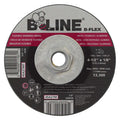 B-Line Abrasives 45A27MT Flexible Depressed Center Wheel, 4-1/2 in dia, 1/8 in Thick, 5/8 in-11 Arbor, 46 Grit, Alumi...