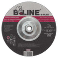 B-Line Abrasives 7A27M Flexible Depressed Center Wheel, 7 in dia, 1/8 in Thick, 5/8 in-11 Arbor, 46 Grit, Aluminum Oxide