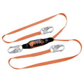 MILLER by PIP T6121-Z7/6FTAF Titan Pack-Type Shock Absorbing Lanyard, Locking Snap Hooks, 2 Legs, Orange
