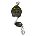 MILLER by PIP MFS-LEP1-02/30FT Falcon+ Edge Self-Retracting Lifeline, Galvanized Steel, 30 ft L, Double Lock Carabiner, 310 lb, Swivel Snap Hook, 1 Leg