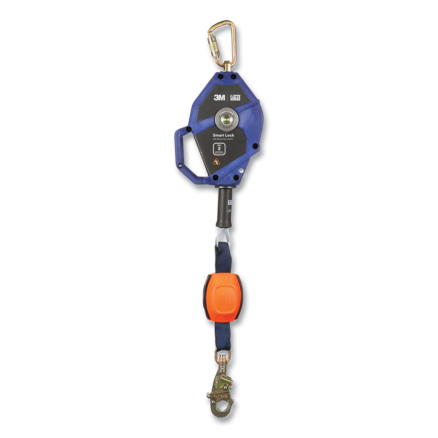 DBI-SALA 3503880 Smart Lock Self Retracting Lifeline, 20 ft L, Snap Hook, 420 lb, Galvanized Steel, Edge, Single Leg