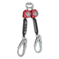 PROTECTA 3100512 Personal Self Retracting Lifeline, 6 ft, Web, Single Pin Top Connector, Rebar Snap Hook, 310 lb, Twin Leg