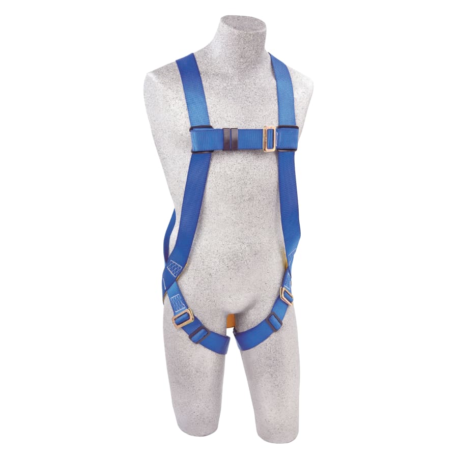 DBI-SALA AB17510 First Full Body Harness, Back D-Ring, Pass Thru Buckle Legs, Universal, Blue