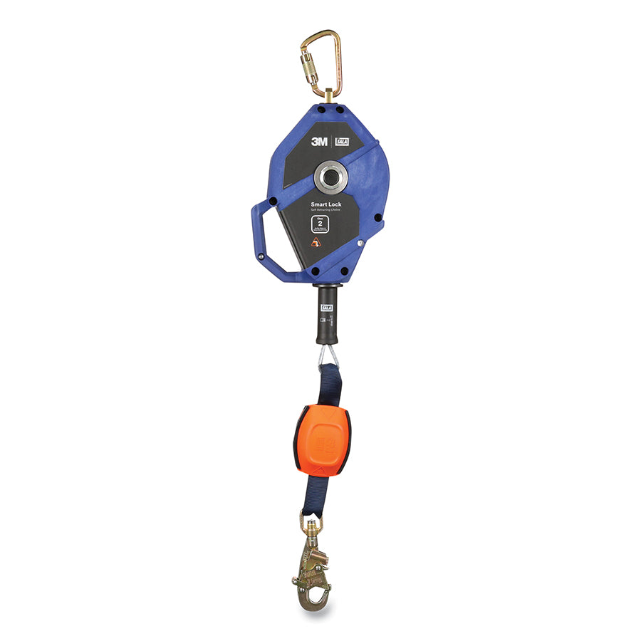 DBI-SALA 3503881 Smart Lock Self Retracting Lifeline, 30 ft L, Swivel Snap Hook, 420 lb, Galvanized Steel, Edge, Single Leg