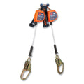 DBI-SALA 3500278 Nano-Lok Edge Self-Retracting Lifeline, 7.3 ft, Rebar Snap Hook, 420 lb, 2 Legs, Galvanized Cable