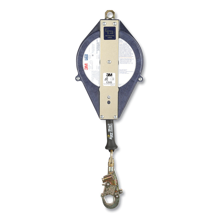DBI-SALA 3503883 Ultra-Lok Self Retracting Cable Lifeline, Stainless Steel, 50 ft L, 310 lb, Swivel Snap Hook