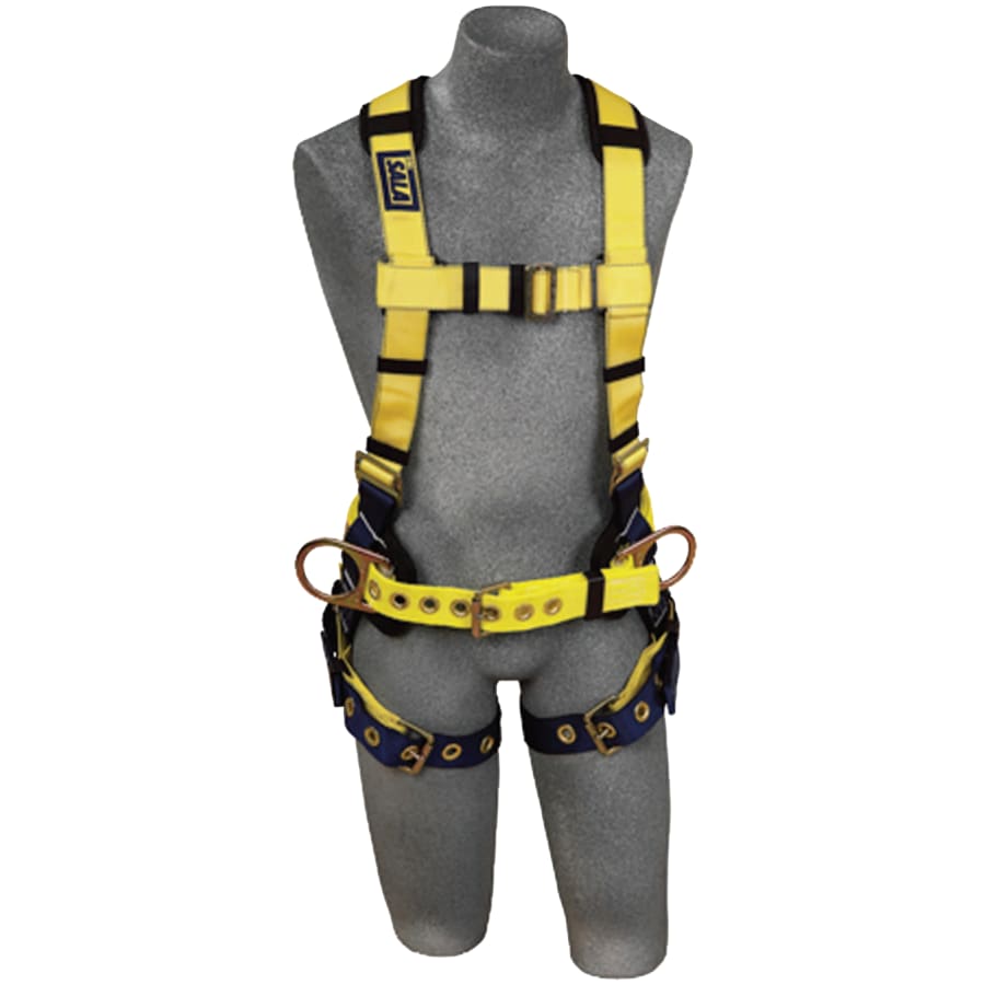 DBI-SALA 1101654 Delta™ Construction Style Harness, (2) Waist D-Rings, Back D-Ring, Medium