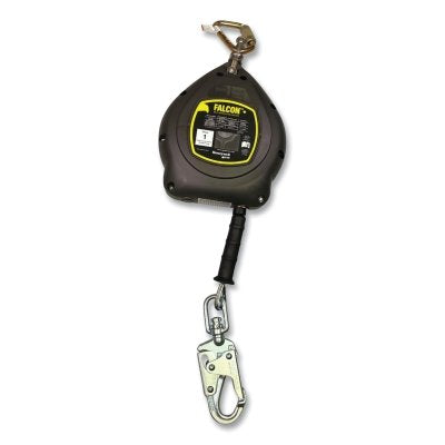 MILLER by PIP MFS-OGC1-02/20FT Falcon+ Self-Retracting Lifeline, Galvanized Steel, 20 ft L, Double Lock Carabiner, 310 lb, Swivel Snap Hook, 1 Leg