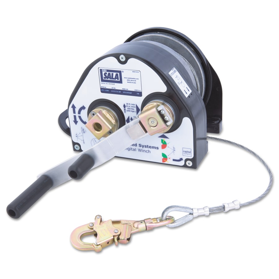 DBI-SALA 8518558 Advanced Digital 100 Series Winch, 60 ft Stainless Steel Wire Rope