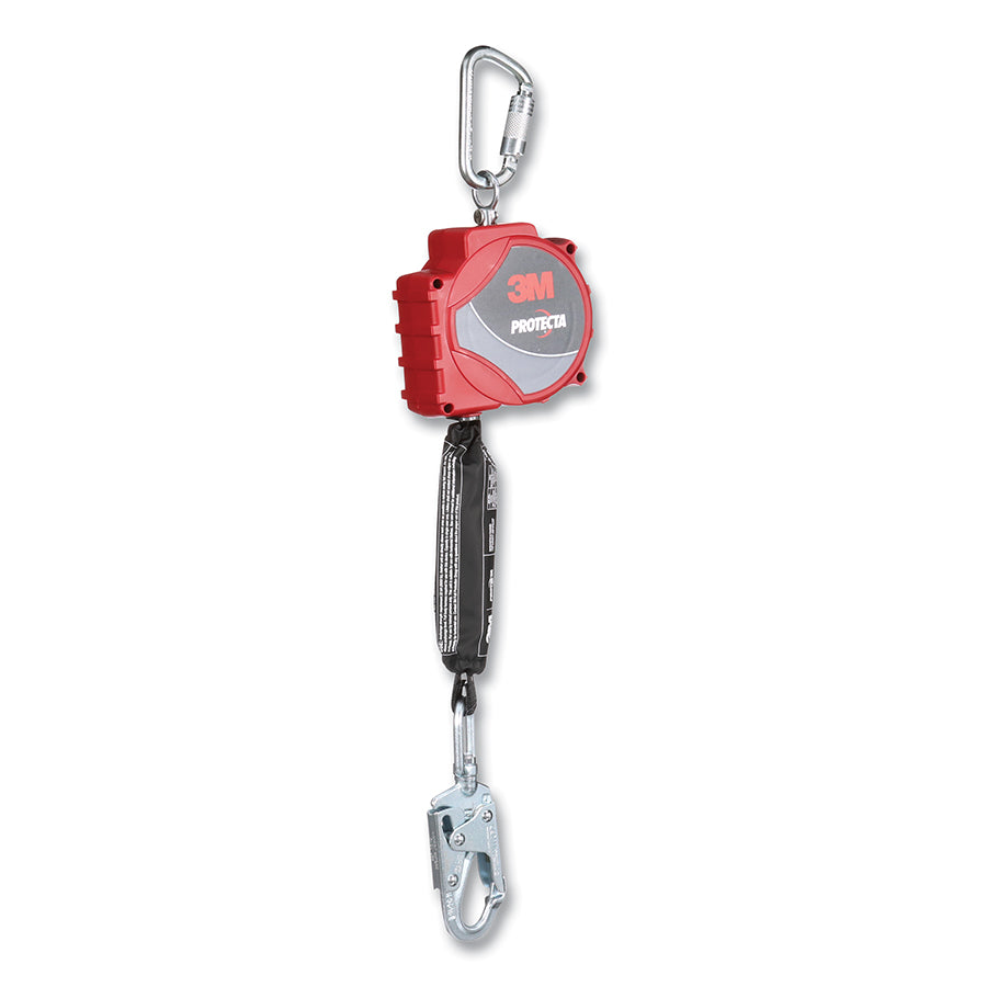 PROTECTA 3100516 Self-Retracting Lifeline, 20 ft, Carabiner, Swivel Snap Hook, Web, Single Leg, 310 lb