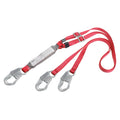 DBI-SALA 1342250 PRO Pack Adjustable 100 Tie-Off Shock Absorbing Lanyards, 6ft, Snaphook, 310lb