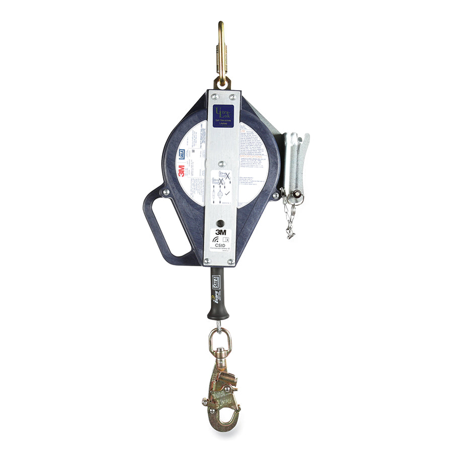 DBI-SALA 3503886 Ultra-Lok Self Retracting Cable Lifeline, Stainless Steel, 50 ft L, 310 lb, Swivel Snap Hook