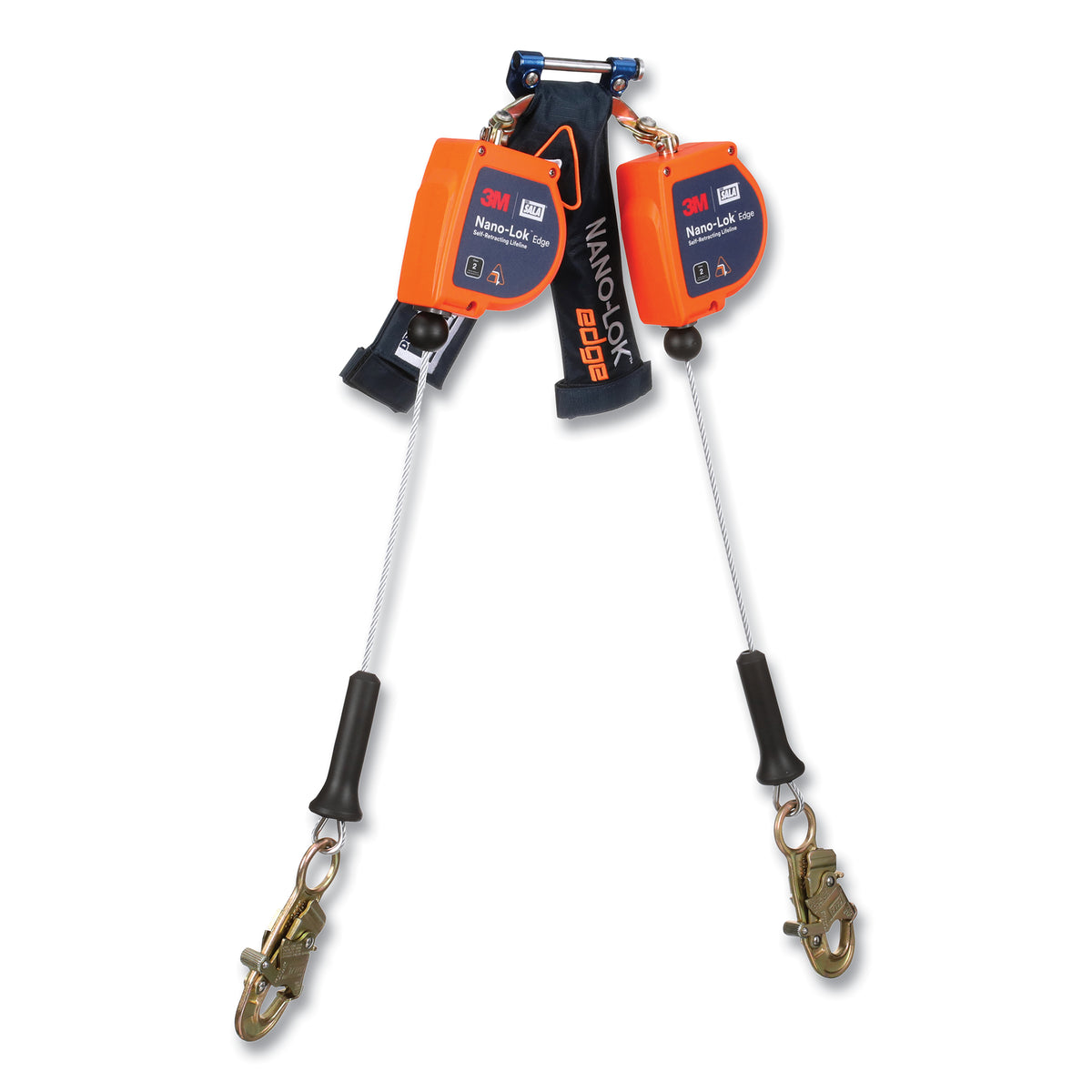 DBI-SALA 3500279 Nano-Lok Edge Self-Retracting Lifeline, 8 ft, Snap Hook, 420 lb, 2 Legs, Galvanized Cable