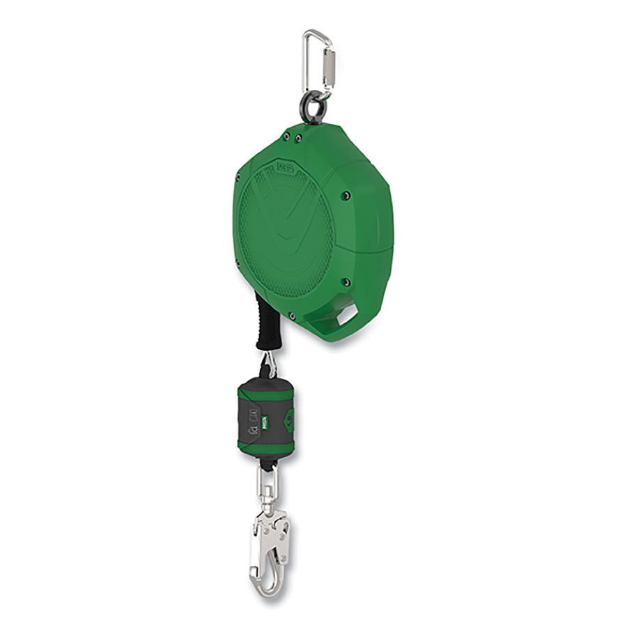 MSA VSLEG-101-NE-A V-SHOCK EDGE Leading Edge Self Retracting Lanyard, 30 ft, Carabiner, 310 lb Load Capacity, 36CS Snaphook, 1 Leg