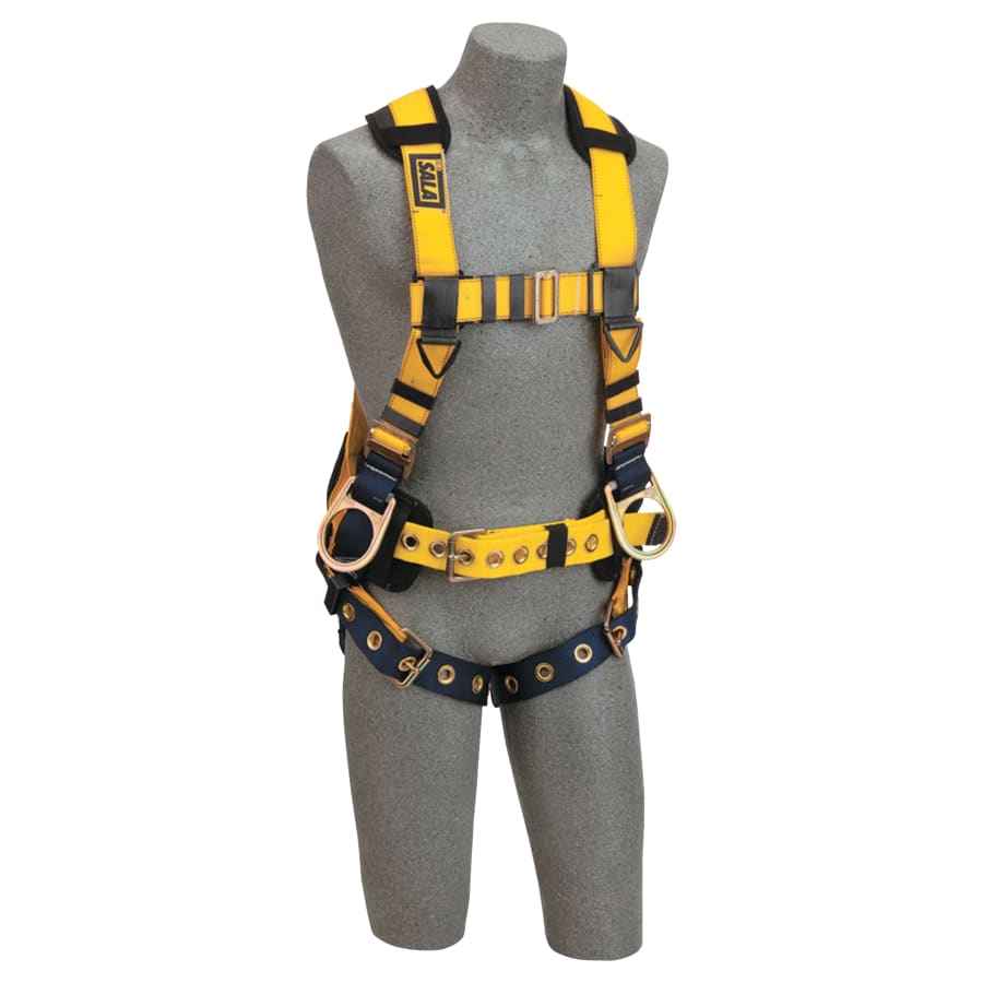 DBI-SALA 1106408 Delta Iron Worker's Harness with Tongue Buckle Leg Straps, Back&Side D-Rings, XL
