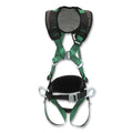 MSA 10206162 V-FORM+ Full-Body Harness, Construction, Back D-Ring, XL, QC Chest/Tongue-Buckle Leg Straps, Shoulder/Waist Padding
