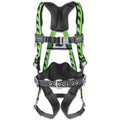 MILLER by PIP ACF-TBUG AirCore Full-Body Harness, Front and Side D-Rings, Polyester, Universal, Green